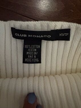 Club Monaco Boat Neck ribbed sweater 100% cotton